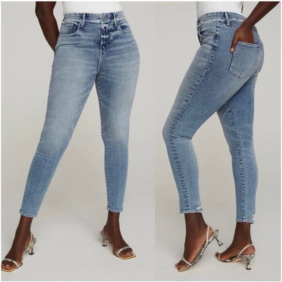 Good American Denim - GOOD AMERICAN Good Waist Extreme Deep V Jeans
